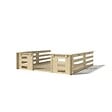 ALTANKA - Terrasse en bois avec balustrade pour abri en bois - 9m2 - 3m x 3m - couleur: naturel - DOM395 - vignette