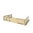 ALTANKA - Terrasse en bois avec balustrade pour abri en bois - 15m2 - 5m x 3m - couleur: naturel - DOM616 - vignette