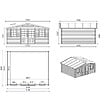 ALTANKA - Abri de jardin en bois - 21.42m2 - 5.1x4.2m - Ep. 34mm - Couleur: naturel - DOM746 - vignette