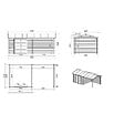 ALTANKA - Abri de jardin en bois - 17.4m2 - 5.79x3m - Traité - Ep. 28mm - Couleur: vert - DOM718 - vignette