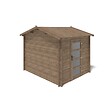 ALTANKA - Abri de jardin en bois - 7.5m2 - 2.5x3m - Traité - Ep. 28mm - Couleur: marron - DOM675 - vignette