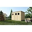 ALTANKA - Abri de jardin en bois 4.86 m2 - 2.7x1.8 m - Couleur: naturel - DOM421 - vignette