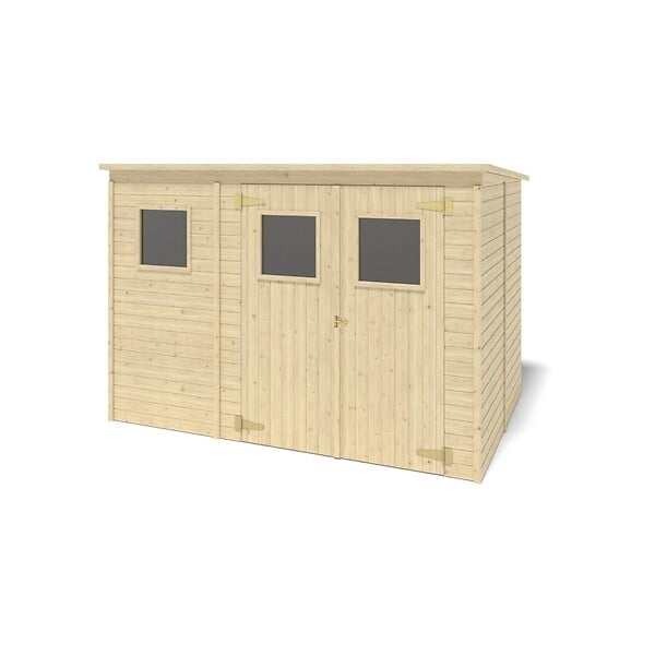 ALTANKA - Abri de jardin en bois 4.86 m2 - 2.7x1.8 m - Couleur: naturel - DOM421 - large