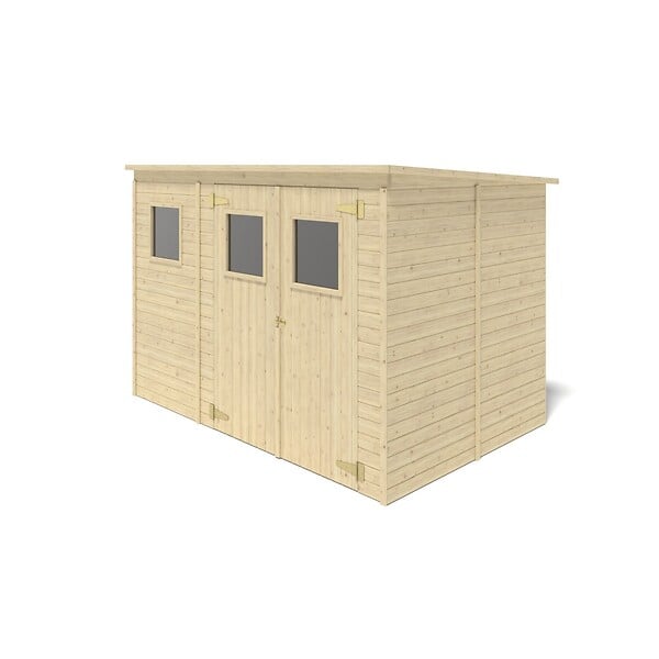 ALTANKA - Abri de jardin en bois 4.86 m2 - 2.7x1.8 m - Couleur: naturel - DOM421 - large