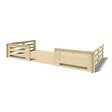 ALTANKA - Terrasse en bois avec balustrade pour abri en bois - 18m2 - 6m x 3m - couleur: naturel - DOM558 - vignette