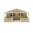 ALTANKA - Abri de jardin en bois - 6x5 m + terrasse avec balustrade et avant-toit en bois - 42 m2 - DOM747+DOM553+DOM555+POD04 - vignette