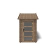 ALTANKA - Abri de jardin en bois - 4.5m2 - 1.5x3m - Traité - Ep. 28mm - Couleur: marron - DOM673 - vignette
