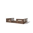 ALTANKA - Terrasse en bois avec balustrade pour abri en bois - 12m2 - 4m x 3m - imprégnée - couleur: marron - DOM542 - vignette