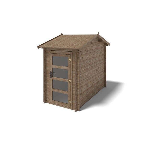ALTANKA - Abri de jardin en bois - 1.5x3 m avec extension de 4x2.76 m - 15.56 m²- Traité - DOM673+DOS194 - large