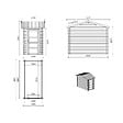 ALTANKA - Abri de jardin en bois - 1.5x3 m avec extension de 4x2.76 m - 15.56 m²- Traité - DOM673+DOS194 - vignette