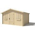 ALTANKA - Abri de jardin en bois - 12m2 - 4x3m - Ep. 28mm - Couleur: naturel - DOM337 - vignette