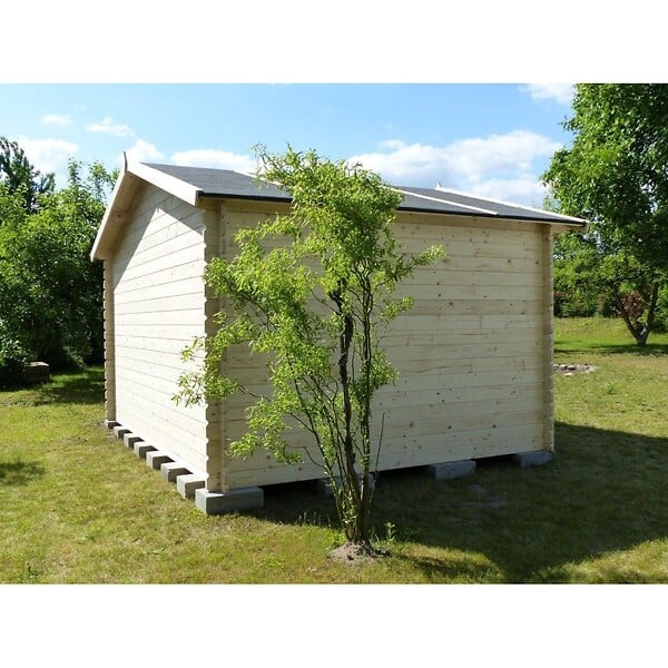 ALTANKA - Abri de jardin en bois - 12m2 - 4x3m - Ep. 28mm - Couleur: naturel - DOM337 - large
