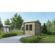 ALTANKA - Abri de jardin en bois - 5m2 - 2.5x2m - Traité - Ep. 28mm - Couleur: vert - DOM725 - vignette