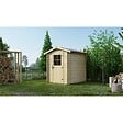 ALTANKA - Abri de jardin en bois - 3.61m2 - 1.9x1.9m - Ep. 28mm - Couleur: naturel - DOM593 - vignette