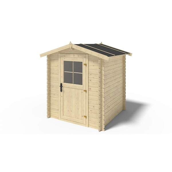 ALTANKA - Abri de jardin en bois - 3.61m2 - 1.9x1.9m - Ep. 28mm - Couleur: naturel - DOM593 - large
