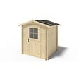ALTANKA - Abri de jardin en bois - 3.61m2 - 1.9x1.9m - Ep. 28mm - Couleur: naturel - DOM593 - vignette