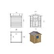 ALTANKA - Abri de jardin en bois - 3.61m2 - 1.9x1.9m - Ep. 28mm - Couleur: naturel - DOM593 - vignette