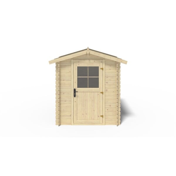 ALTANKA - Abri de jardin en bois - 3.61m2 - 1.9x1.9m - Ep. 28mm - Couleur: naturel - DOM593 - large