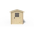 ALTANKA - Abri de jardin en bois - 3.61m2 - 1.9x1.9m - Ep. 28mm - Couleur: naturel - DOM593 - vignette