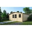 ALTANKA - Abri de jardin en bois - 25m2 - 5x5m - Ep. 28mm - Couleur: naturel - DOM591 - vignette