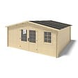 ALTANKA - Abri de jardin en bois - 25m2 - 5x5m - Ep. 28mm - Couleur: naturel - DOM591 - vignette
