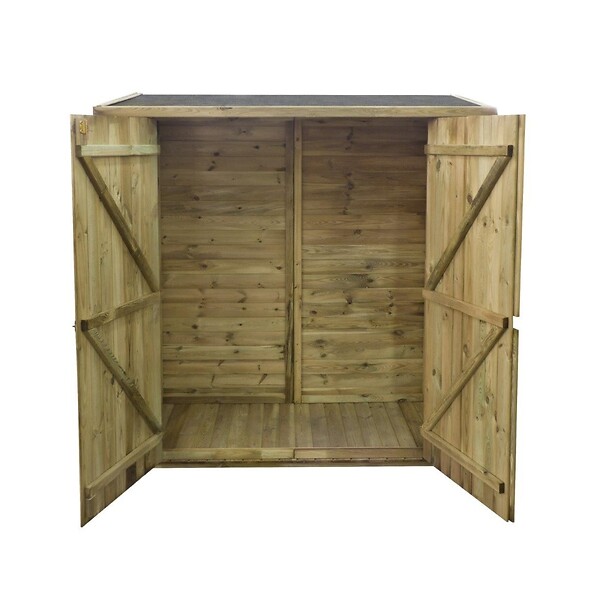 ALTANKA - Armoire de jardin à outils 1.66x0.82 m H.1.86 - avec plancher et paroi arrière - DOM84 - large