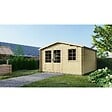 ALTANKA - Abri de jardin en bois - 15.21m2 - 3.9x3.9m - Ep. 40mm - Couleur: naturel - DOM658 - vignette