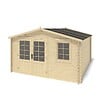 ALTANKA - Abri de jardin en bois - 15.21m2 - 3.9x3.9m - Ep. 40mm - Couleur: naturel - DOM658 - vignette
