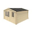 ALTANKA - Abri de jardin en bois - 15.21m2 - 3.9x3.9m - Ep. 40mm - Couleur: naturel - DOM658 - vignette