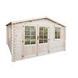 ALTANKA - Abri de jardin en bois - 15.21m2 - 3.9x3.9m - Ep. 40mm - Couleur: naturel - DOM658 - vignette