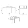 ALTANKA - Abri de jardin en bois - 6x5 m + terrasse avec balustrade et avant-toit en bois - 48 m2 - DOM747+DOM556+DOM558+POD04 - vignette