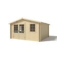 ALTANKA - Abri de jardin en bois - 16m2 - 4x4m - Ep. 40mm - Couleur: naturel - DOM371 - vignette