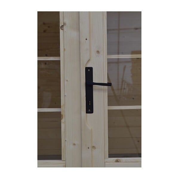 ALTANKA - Abri de jardin en bois - 16m2 - 4x4m - Ep. 40mm - Couleur: naturel - DOM371 - large