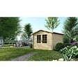 ALTANKA - Abri de jardin en bois - 9m2 - 3x3m - Ep. 28mm - Couleur: naturel - DOM530 - vignette