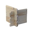 ALTANKA - Abri de jardin en bois - 9m2 - 3x3m - Ep. 28mm - Couleur: naturel - DOM530 - vignette