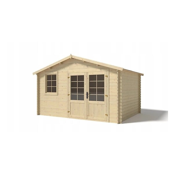 ALTANKA - Abri de jardin en bois - 11.7m2 - 3.9x3m - Ep. 34mm - Couleur: naturel - DOM561 - large