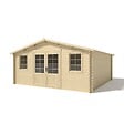 ALTANKA - Abri de jardin en bois - 25m2 - 5x5m - Ep. 40mm - Couleur: naturel - DOM612 - vignette