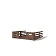 ALTANKA - Terrasse en bois avec balustrade pour abri en bois - 9m2 - 3m x 3m - imprégnée - couleur: marron - DOM540 - vignette