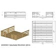 ALTANKA - Terrasse en bois avec balustrade pour abri en bois - 9m2 - 3m x 3m - imprégnée - couleur: marron - DOM540 - vignette