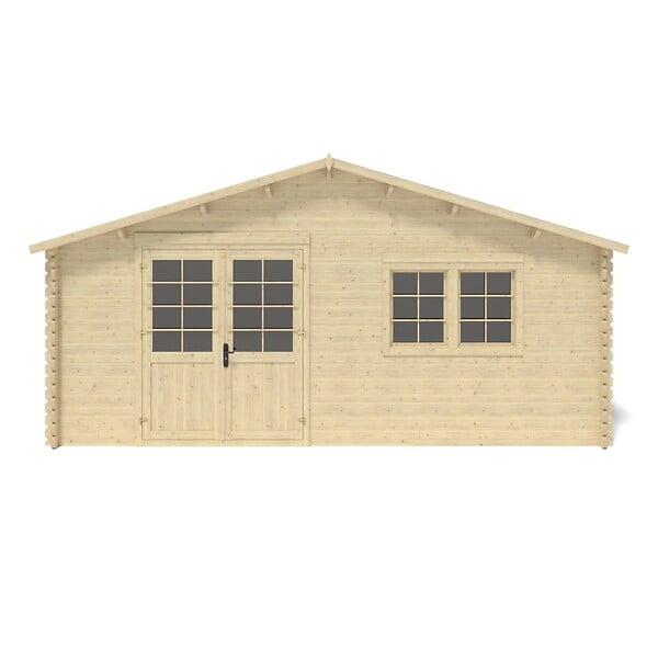 ALTANKA - Abri de jardin en bois - 30m2 - 6x5m - Ep. 40mm - Couleur: naturel - DOM747 - large
