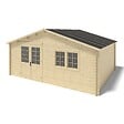 ALTANKA - Abri de jardin en bois - 30m2 - 6x5m - Ep. 40mm - Couleur: naturel - DOM747 - vignette
