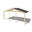 ALTANKA - Avant-toit en bois 6x3m pour le chalet de jardin 6m, couleur naturel - DOM556 - vignette