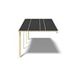 ALTANKA - Avant-toit en bois 6x3m pour le chalet de jardin 6m, couleur naturel - DOM556 - vignette