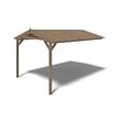 ALTANKA - Avant-toit en bois 4x2.76m pour le chalet de jardin 4m, traité, marron - DOS194 - vignette