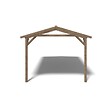 ALTANKA - Avant-toit en bois 4x2.76m pour le chalet de jardin 4m, traité, marron - DOS194 - vignette