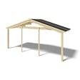 ALTANKA - Avant-toit en bois 6x2m pour le chalet de jardin 6m, couleur naturel - DOM553 - vignette