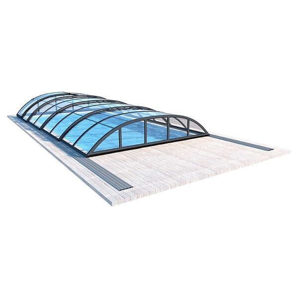 ALTANKA - Abri de piscine Horizon - 7.03x3.36 m - polycarbonate massif 3 mm - pour piscine BAS7307 - ECO337 - large