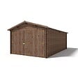 ALTANKA - Garage en bois - 21m2 - 3.5x6m - imprégné - Ep. 28mm - couleur: marron - GAR20 - vignette