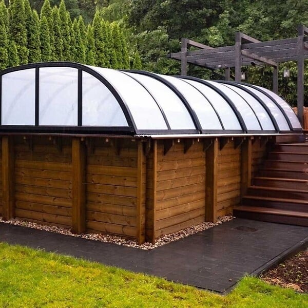 ALTANKA - Abri de piscine Horizon - 8.58x3.92 m - polycarbonate alvéolaire 8 mm - pour piscine BAS7309 - ECO309 - large