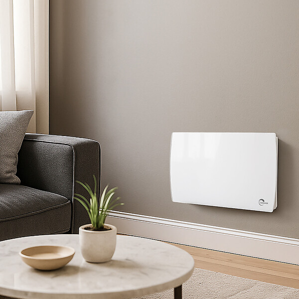 SANNOVER - Radiateur Electrique Mural en Verre Sorimo NF Sannover 1000 W Blanc - large